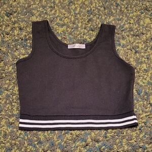 Gaze Black Top with White Label